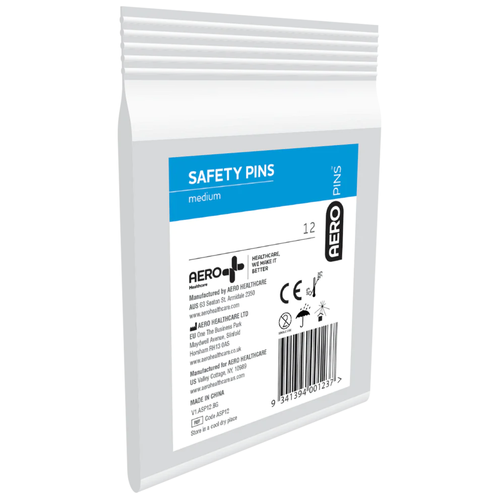 AEROPINS MEDIUM SAFETY PINS BAG/12