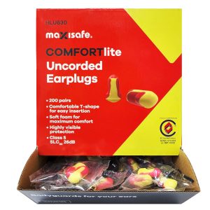 COMFORTlite T-Shaped Uncorded Earplugs - Class 5 - 200 PAIRS HLU630-M