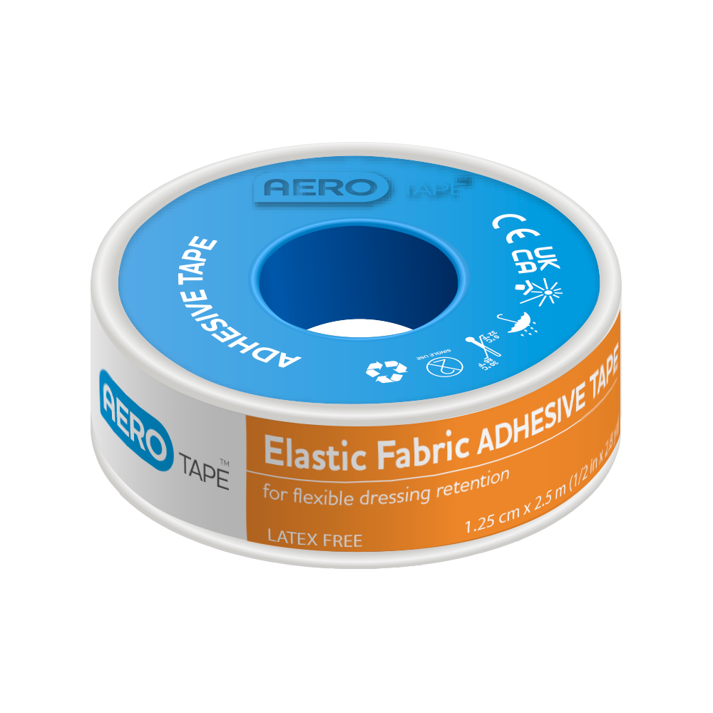 AEROTAPE ELASTIC FABRIC ADHESIVE TAPE 1.25CM X 2.5M ATE12