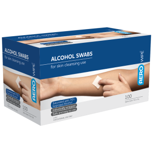 AEROWIPE 70% ISOPROPYL ALCOHOL SWAB 3CM X 3CM - QTY 100 AW7100