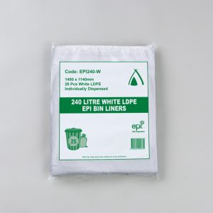 EPI 100% DEGRADABLE 240L BIN LINER - QTY 100 EPI240-W