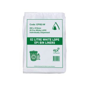 EPI 100% DEGRADABLE 82L BIN LINER - QTY 250 EPI82-W