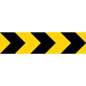 CLASS 1 REFLECTIVE YELLOW CHEVRON SIGN 1200X300 CHEV1200