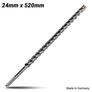 XTORQUE X24520M PLATINUM SDS MAX 24MM  X  520MM PLATINUM 4 CUTTER DRILL BIT -  MADE IN GERMANY X24520M