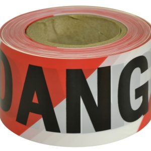 MAXISAFE BARRICADE TAPE DANGER - BLACK ON RED/WHITE BTD711