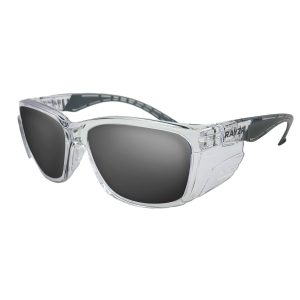 MAXISAFE Rayzr Safety Glasses - Clear Frame - Smoke Lens ERZ394