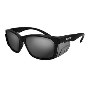 MAXISAFE Rayzr Safety Glasses - Matte Black Frame - Smoke Lens Polarised ERZ396