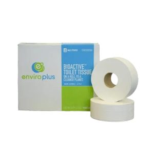 ECO SUGARCANE & VURGIN PULP JUMBO TOILET TISSUE 2 PLY 300M CARTON 8