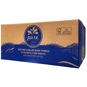 QUILTED SLIMLINE HAND TOWELS FSC MIX 4000 SHEETS PWQSTB-F