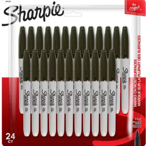 Sharpie Fine Permanent Markers Black 24 Pack D-4236