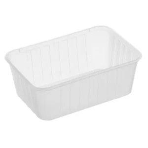GENFAC PLASTICS RIBBED RECT CONTAINER 1000ML. FREEZER GRADE CONTAINER 500PC-BOX