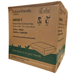 FUTURE FRIENDLY DINNER BOX KRAFT PACK OF 250 ECO FRIENDLY ABDB-BOX