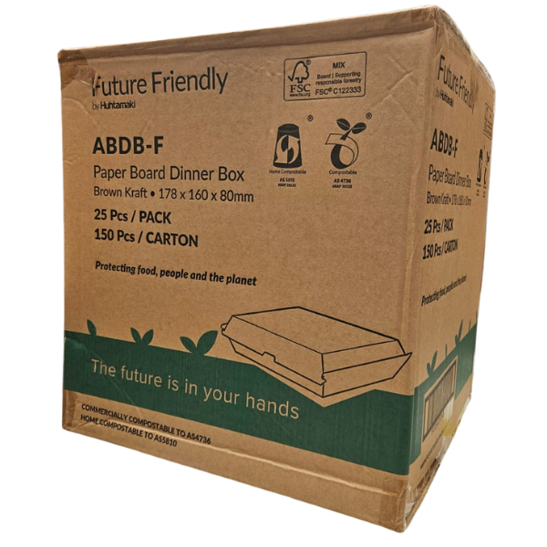 FUTURE FRIENDLY DINNER BOX KRAFT PACK OF 250 ECO FRIENDLY ABDB-BOX