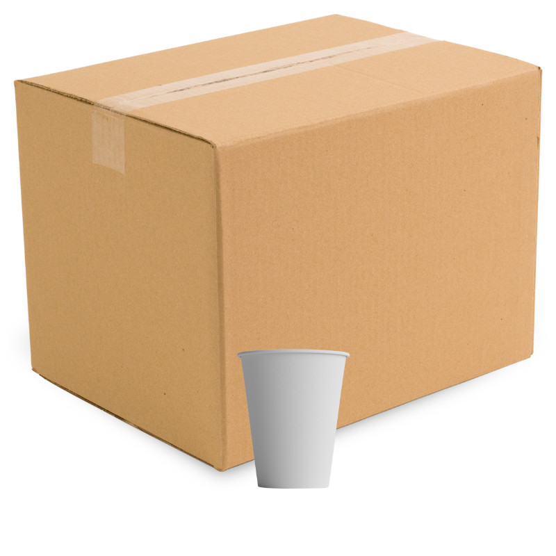 8OZ COMPOSTABLE SINGLE WALL CUP WHITE BOX OF 1000