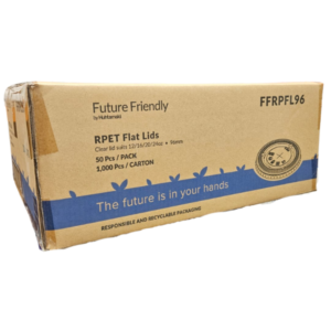 FUTURE FRIENDLY FLAT LID RPET 96MM FFRPFL96-BOX