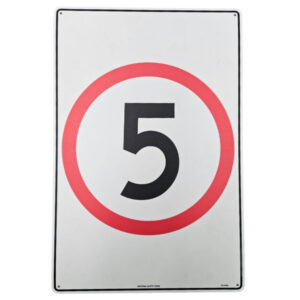 5KM SPEED RESTRICTION WITH RED CIRCLE