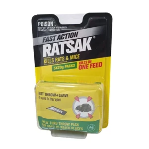 RATSAK FAST ACTION THROW PACKS 100G 5 X 20G PACKS