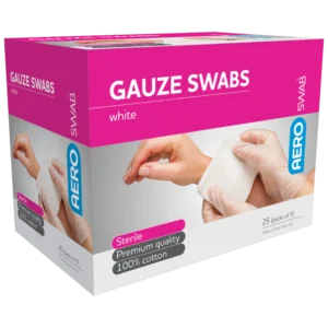 AEROSWAB STERILE WHITE GAUZE SWABS