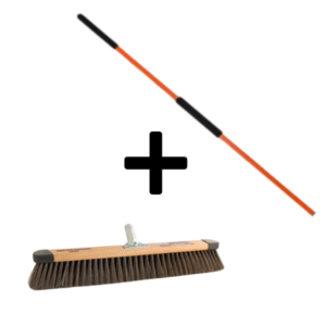 TIMBER BROOM HEAD HD INDOOR - 600MM TM-610OV & FIBREGLASS BROOM/MOP HANDLE