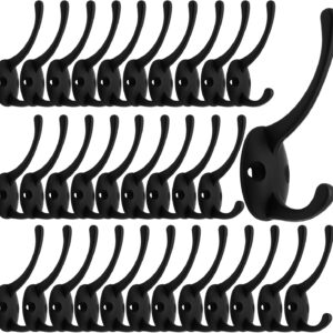 BLACK COAT HOOK WITH SCREWS