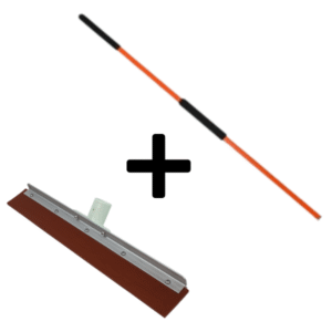 GEELONG BRUSH 450MM NATURAL RUBBER BLADE SQUEEGE & FIBREGLASS BROOM/MOP HANDLE