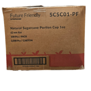 FUTURE FRIENDLY COMPOSTABLE SUGARCANE PORTION CUPS 1OZ-BOX