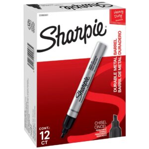 PERMANENT MARKERS CHISEL BLACK 2 PACK