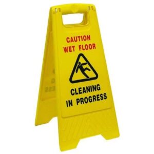 A-FRAME CAUTION WHEN WET