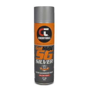 CHEMTOOLS CT-SG-400 400G SG SILVER 3-IN-1 GALVANISING AEROSOL PAINT BOX OF 12
