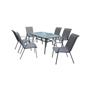 7 Piece Steel Sling Back Outdoor Setting