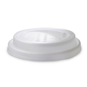 4OZ MOULDED FIBRE LID – 63MM WHITE (FITS BABY CHINO CUPS)