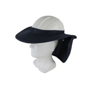 MAXISAFE HARD HAT BRIM WITH NECK FLAP