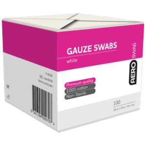 AEROSWAB NON-STERILE GUAZE SWAB 100 PACK