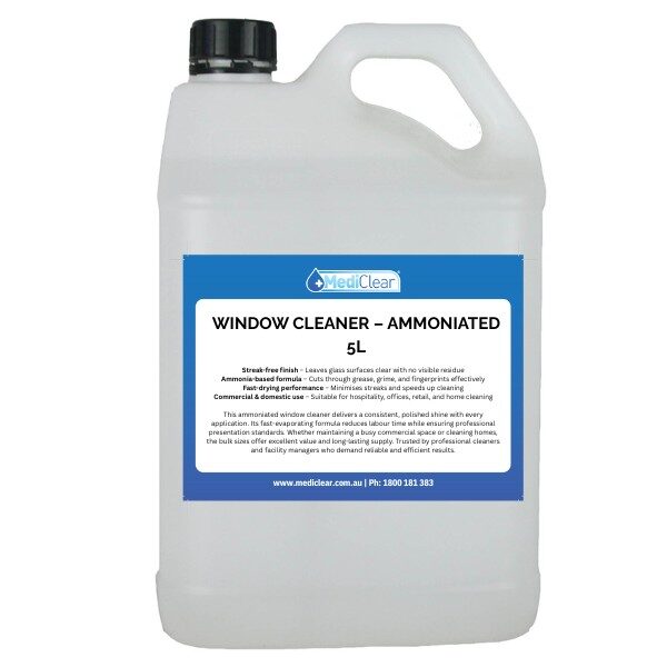 WINDOW CLEANER – AMMONIATED (5L & 25L)