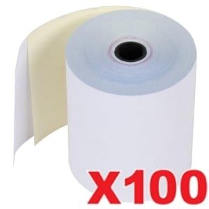 BOND PAPER RECEIPT ROLL 76x76MM 2PLY 50 ROLLS