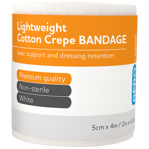 AEROCREPE Light Cotton Crepe Bandage 5cm x 4M Wrap/12
